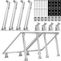 Kit de centrale solaire de balcon 2 panneaux support réglable 15°-30° pour panneaux solaires, montage universel pour toits plats et murs pour modules photovoltaïques de 100W-600W, fixation facile