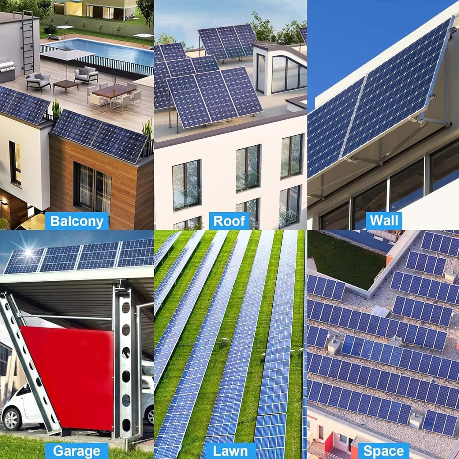 Balcony Power Plant Aluminum Mount for 100W-600W Solar Panels, 118 cm, 2 sets, Adjustable Tilt Angle from 0° to 90° solar panel mount PV flat roof PV module roof mounts solar modules